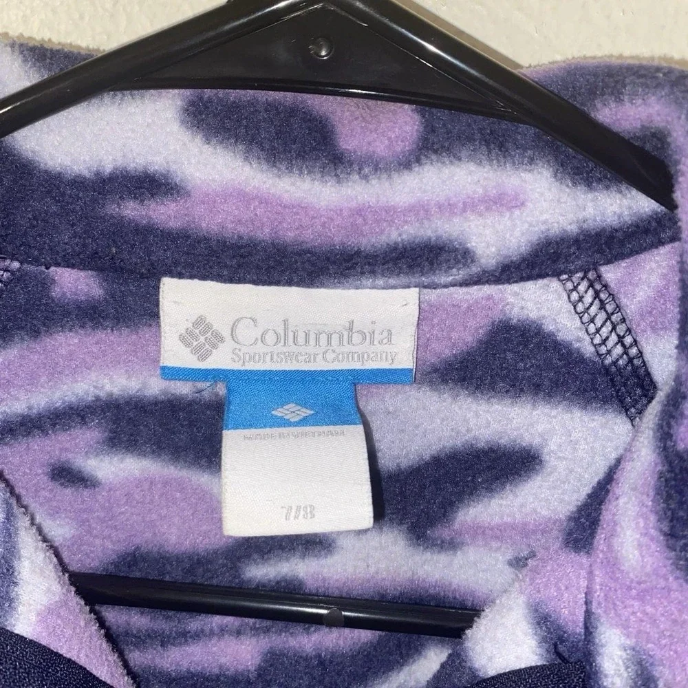 Columbia Jacket Girls Outerwear Camo Size 7/8 Full Zip